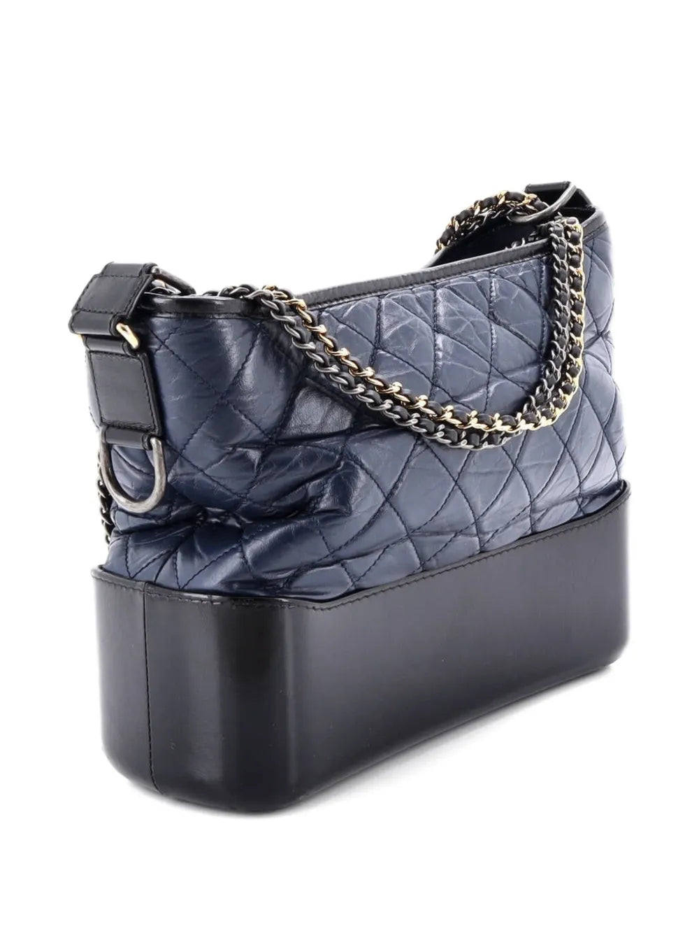 Chanel Pre Owned Gabrielle Quilted Aged Calfskin Medium Hobo Bag