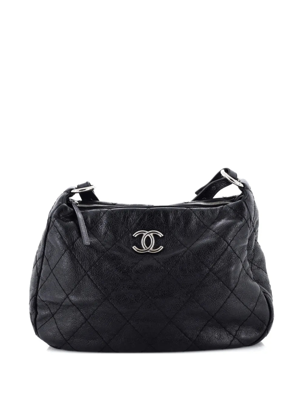 Chanel Pre Owned On The Road Quilted Leather Hobo Bag