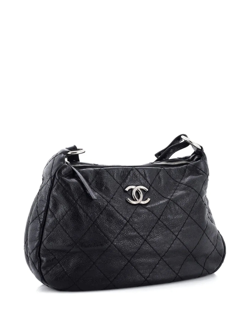 Chanel Pre Owned On The Road Quilted Leather Hobo Bag