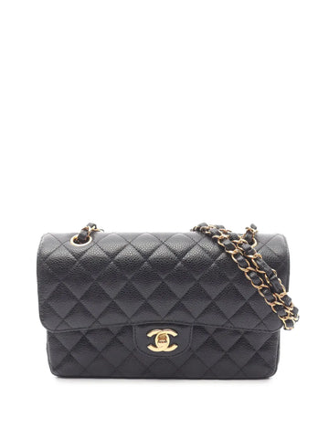 Chanel Pre Owned 2021 2025 Small Classic Caviar Double Flap Shoulder Bag