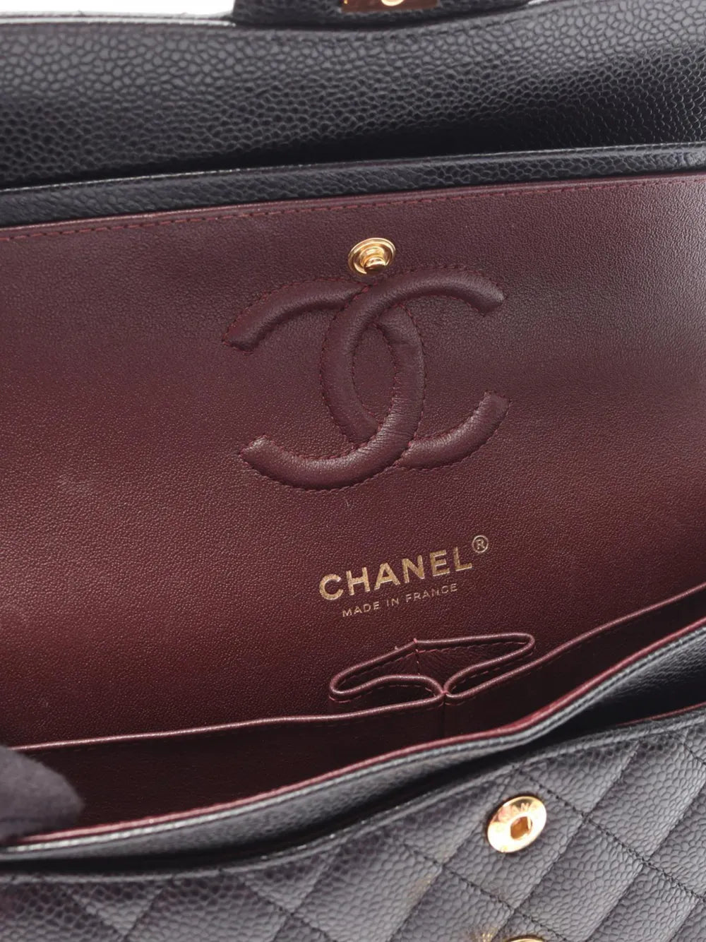 Chanel Pre Owned 2021 2025 Small Classic Caviar Double Flap Shoulder Bag