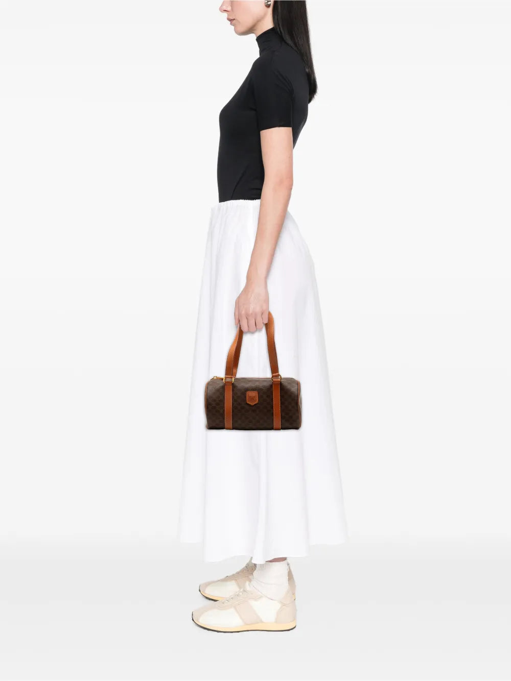 Celine Pre Owned 1994 Macadam Coated Canvas Shoulder Bag
