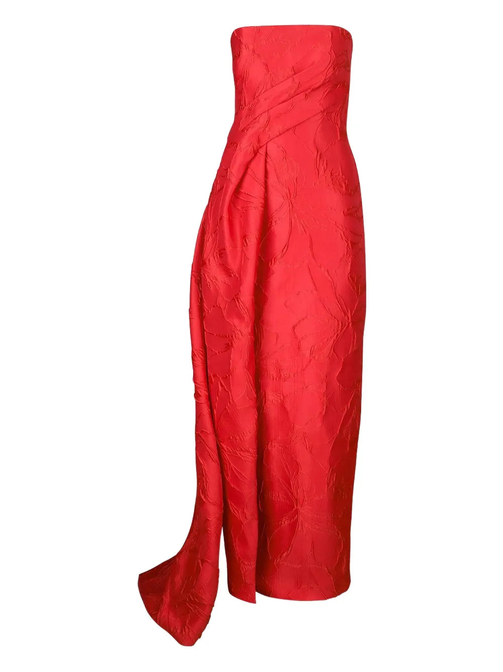 Monique Lhuillier Train Strapless Maxi Dress