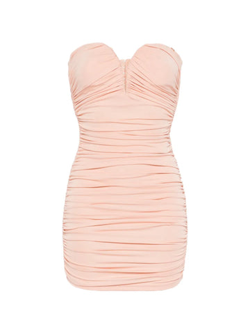 Elisabetta Franchi Sweetheart Neckline Ruched Mini Dress