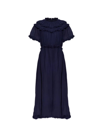 Ulla Johnson Ayan Ruffled Fringed Dress