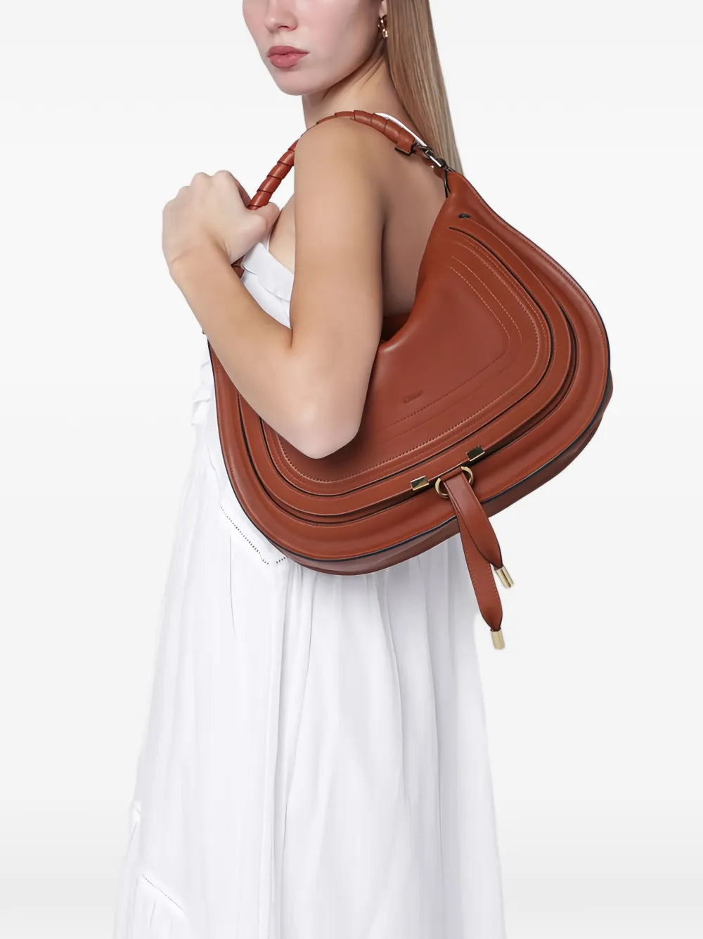 Chloe Marcie Twisted Strap Shoulder Bag