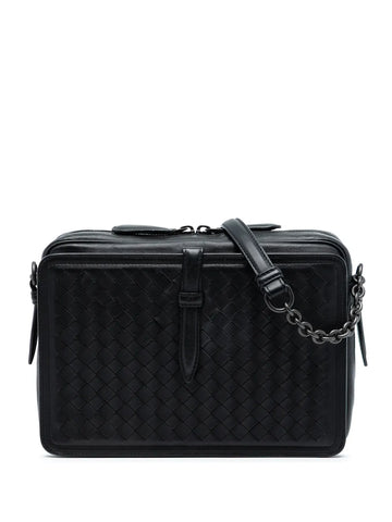 Bottega Veneta Pre Owned 2012 2025 Nappa Intrecciato Belt Flap Camera Bag Shoulder Bag