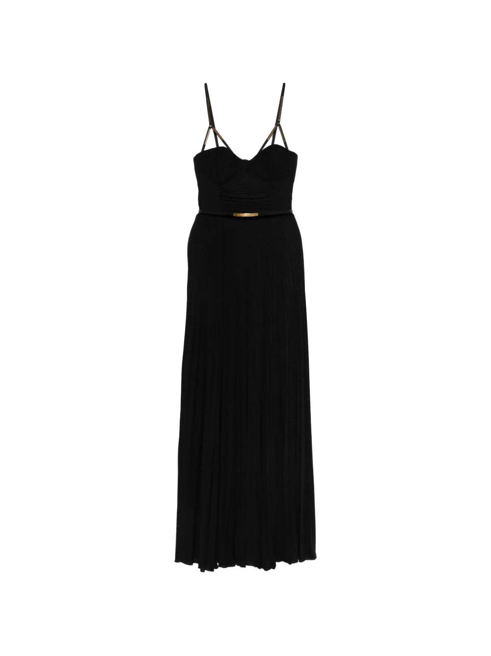 Elisabetta Franchi Bustier Belted Maxi Dress