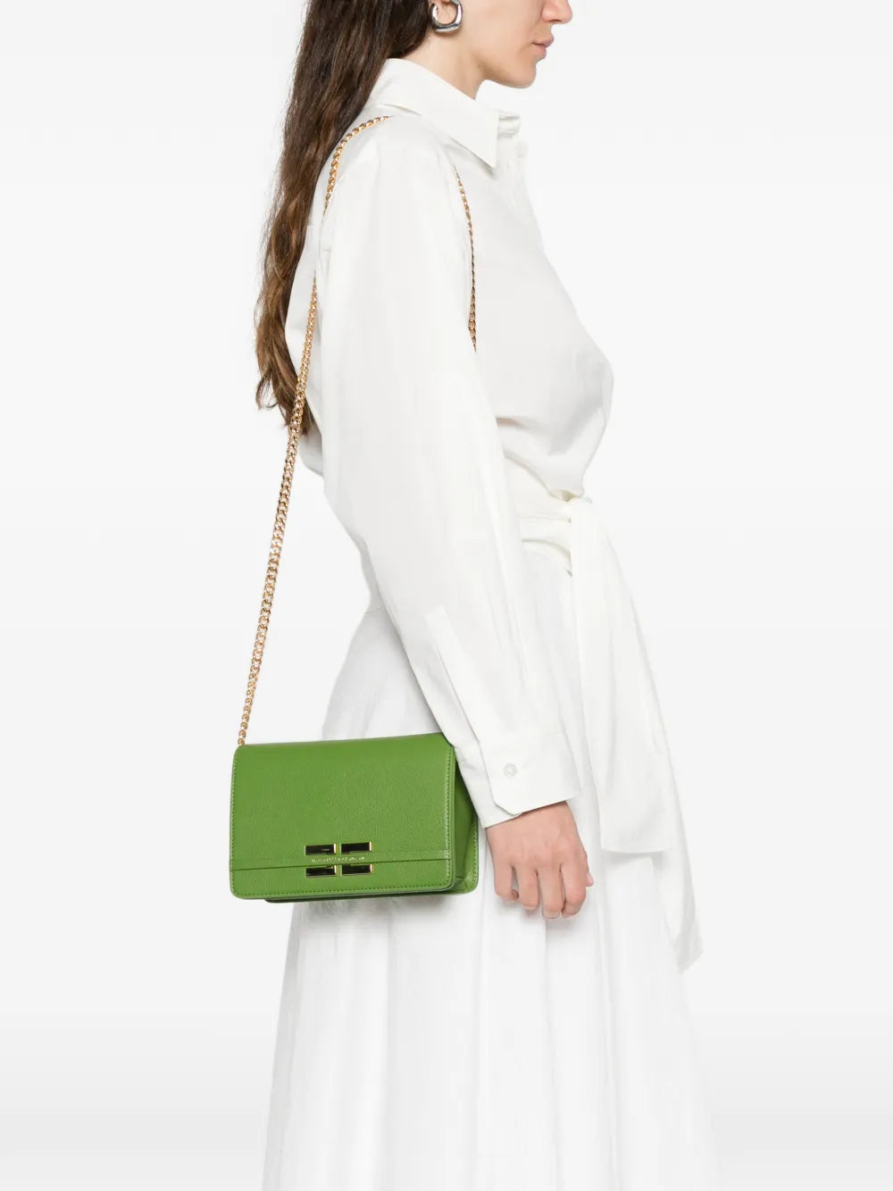 Elisabetta Franchi Logo Chain Shoulder Bag