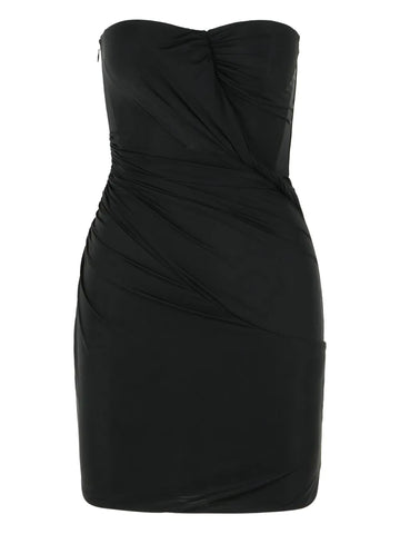 Blumarine Strapless Draped Mini Dress