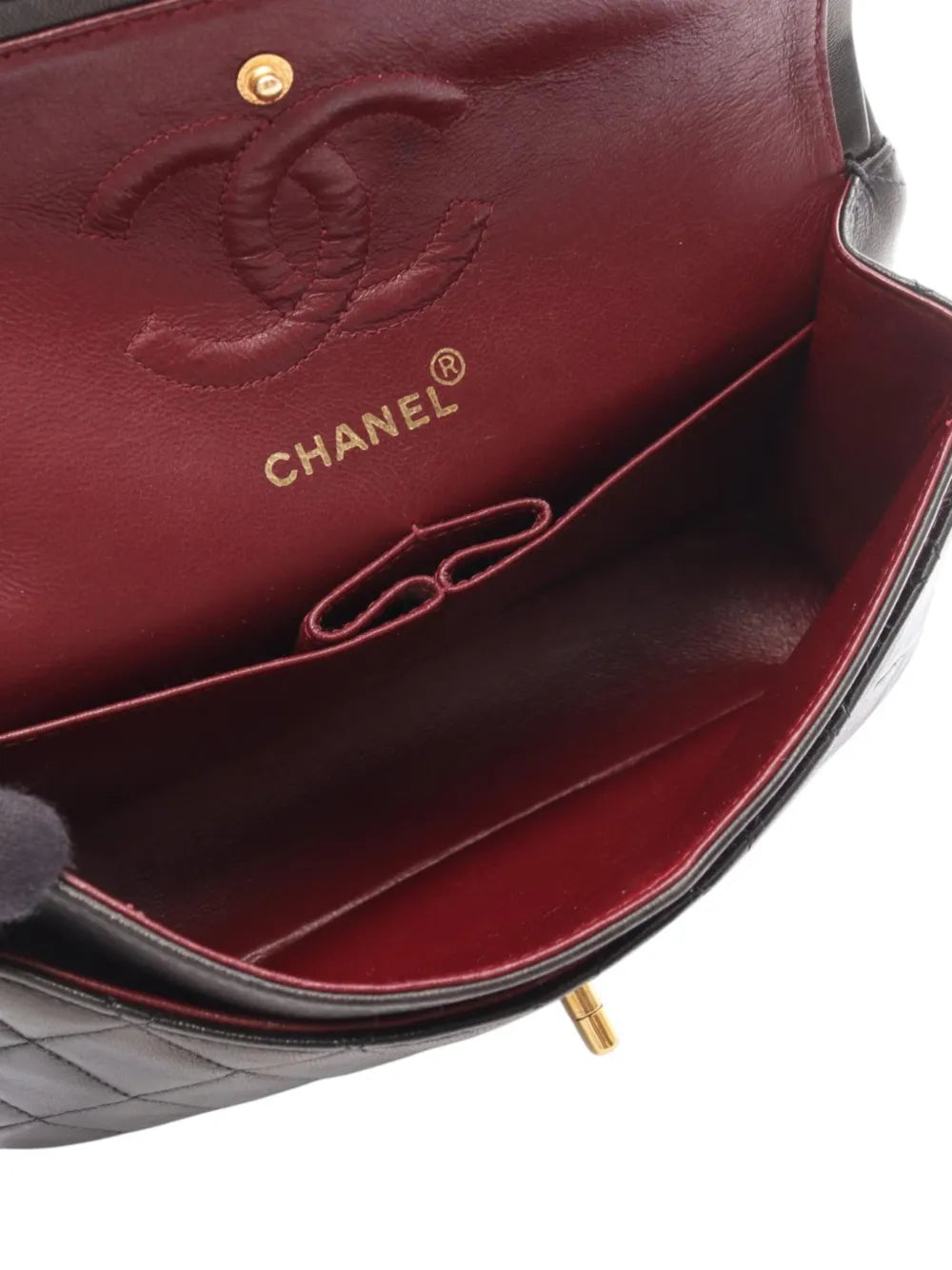 Chanel Pre Owned 1994 1996 Small Classic Lambskin Double Flap Shoulder Bag