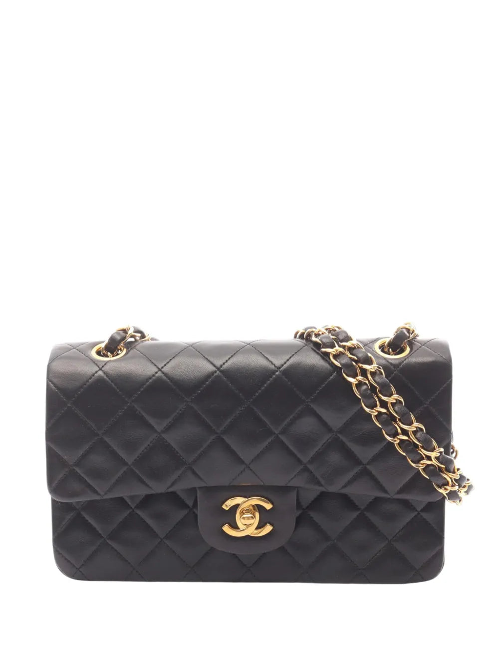 Chanel Pre Owned 1994 1996 Small Classic Lambskin Double Flap Shoulder Bag