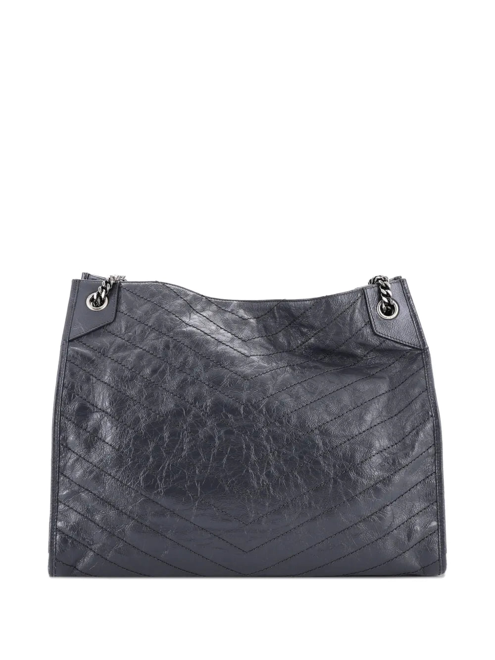 Saint Laurent Pre Owned Niki Shopping Tote Matelasse Chevron Leather Large Shoulder Bag