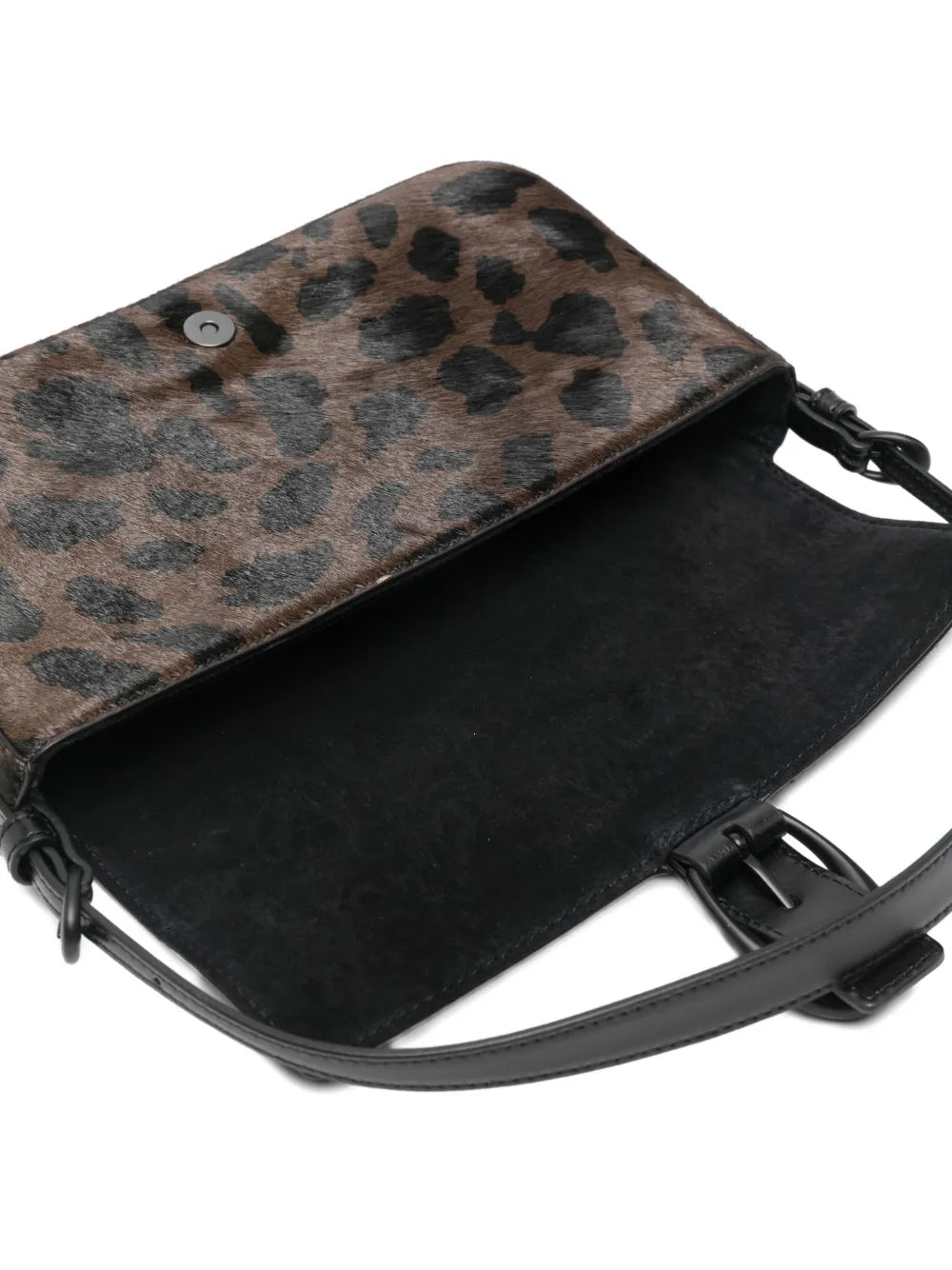 Staud Leopard Pattern Buckle Detail Shoulder Bag