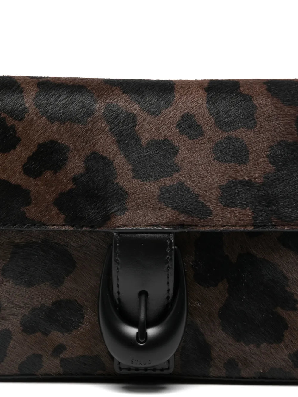 Staud Leopard Pattern Buckle Detail Shoulder Bag