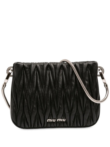Miu Miu Pre Owned 2010 2025 Nappa Matelasse Sassy Shoulder Bag