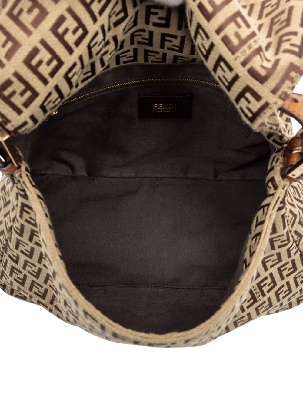Fendi Pre Owned 2010 2025 Zucchino Canvas Mamma Forever Shoulder Bag