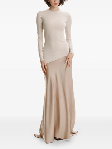 2310 Studio Asymmetric Long Sleeve Maxi Dress
