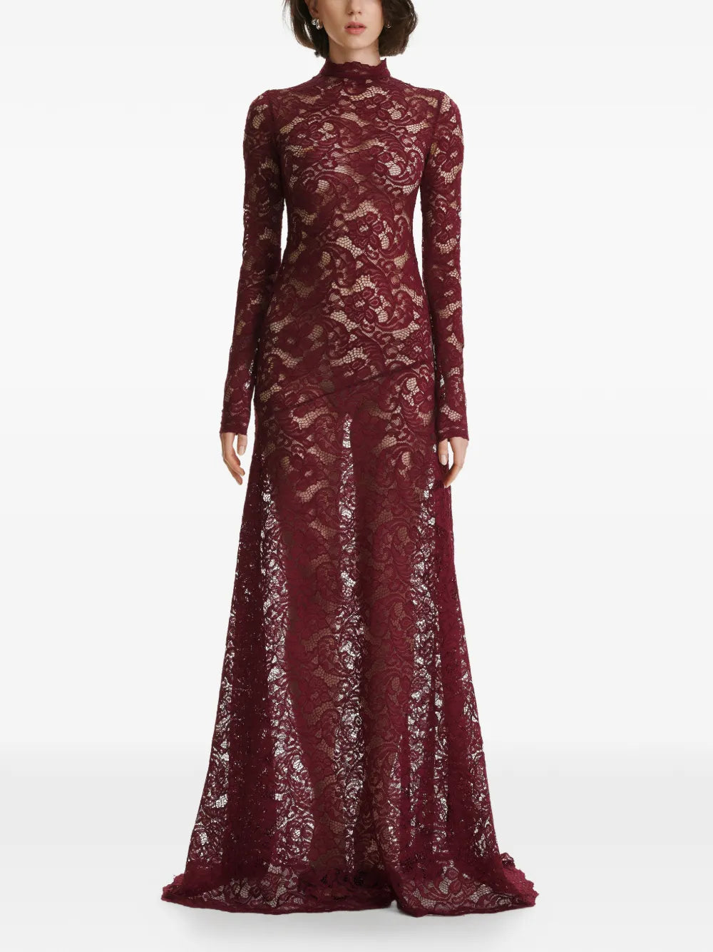 2310 Studio Long Sleeves Lace Maxi Dress