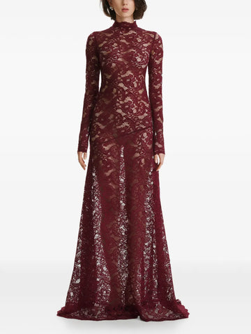 2310 Studio Long Sleeves Lace Maxi Dress