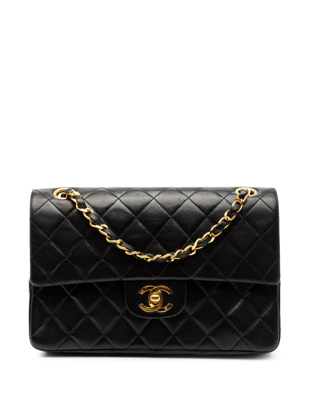Chanel Pre Owned 1986 1988 Small Classic Lambskin Double Flap Shoulder Bag