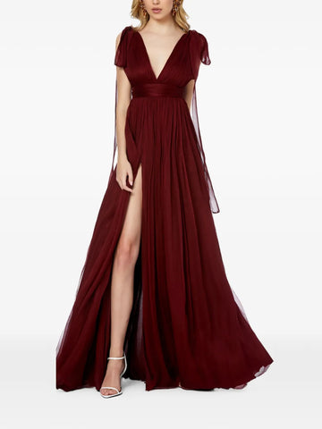 Framboise Savana V Neck Maxi Dress