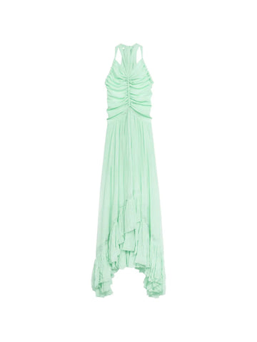 Blumarine Ruched Ruffled Dress