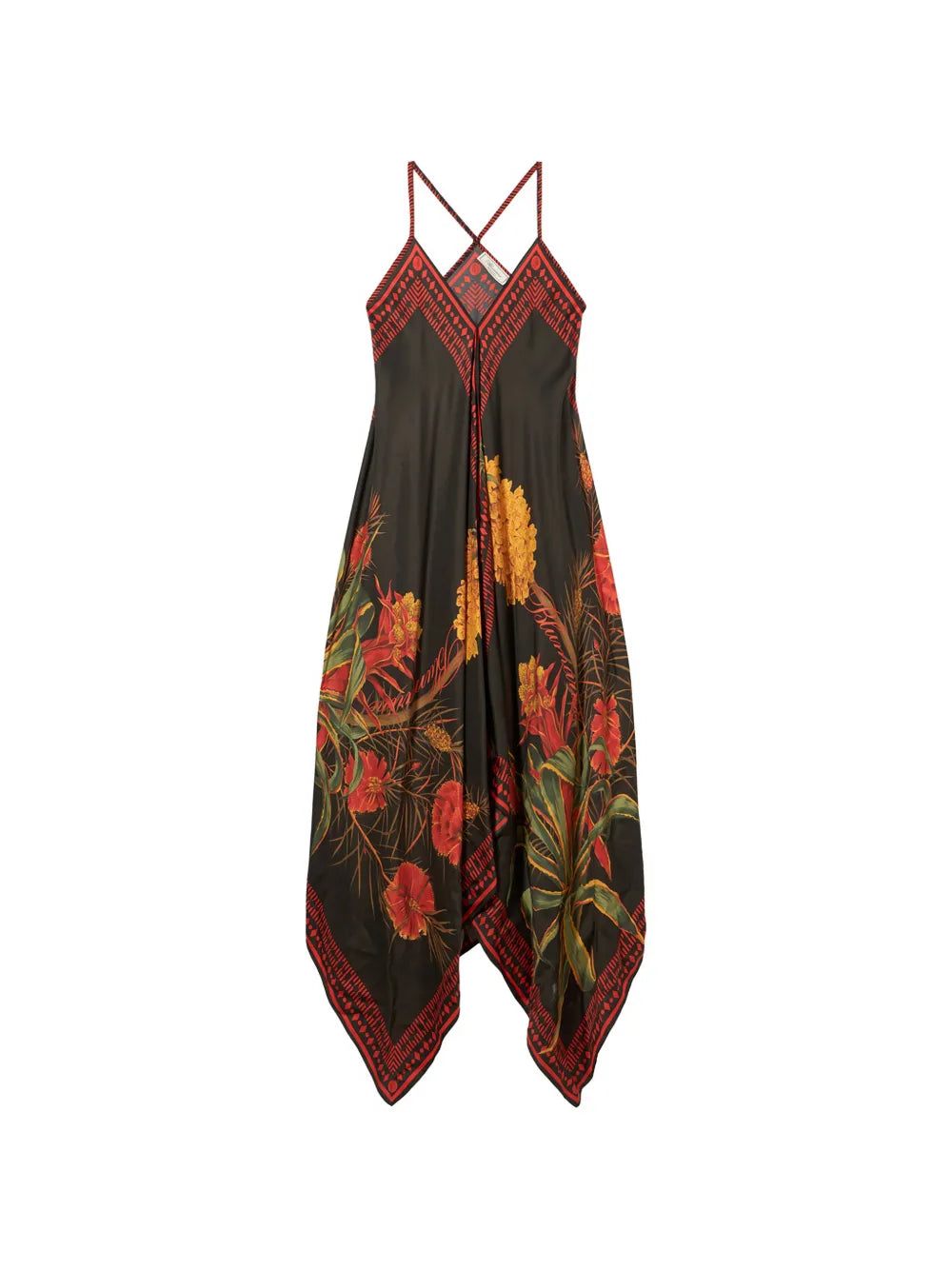 Blumarine Twill Floral Print Dress