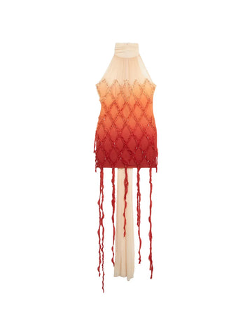 Blumarine Rhombus Embellished Dress