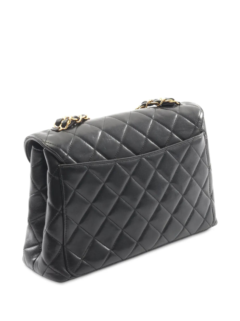 Chanel Pre Owned 1994 1996 Cc Quilted Lambskin Curve Flap Bag Shoulder Bag