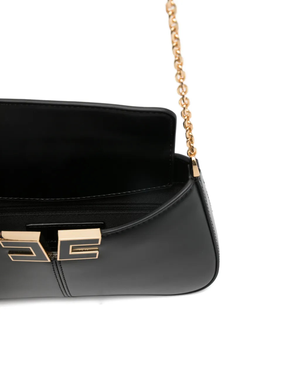 Elisabetta Franchi Logo Plaque Chain Strap Mini Shoulder Bag