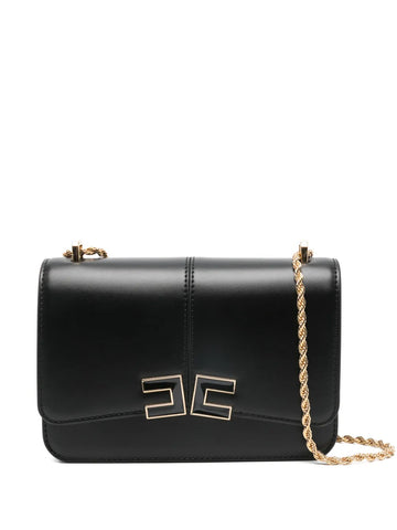 Elisabetta Franchi Logo Plaque Chain Strap Mini Shoulder Bag