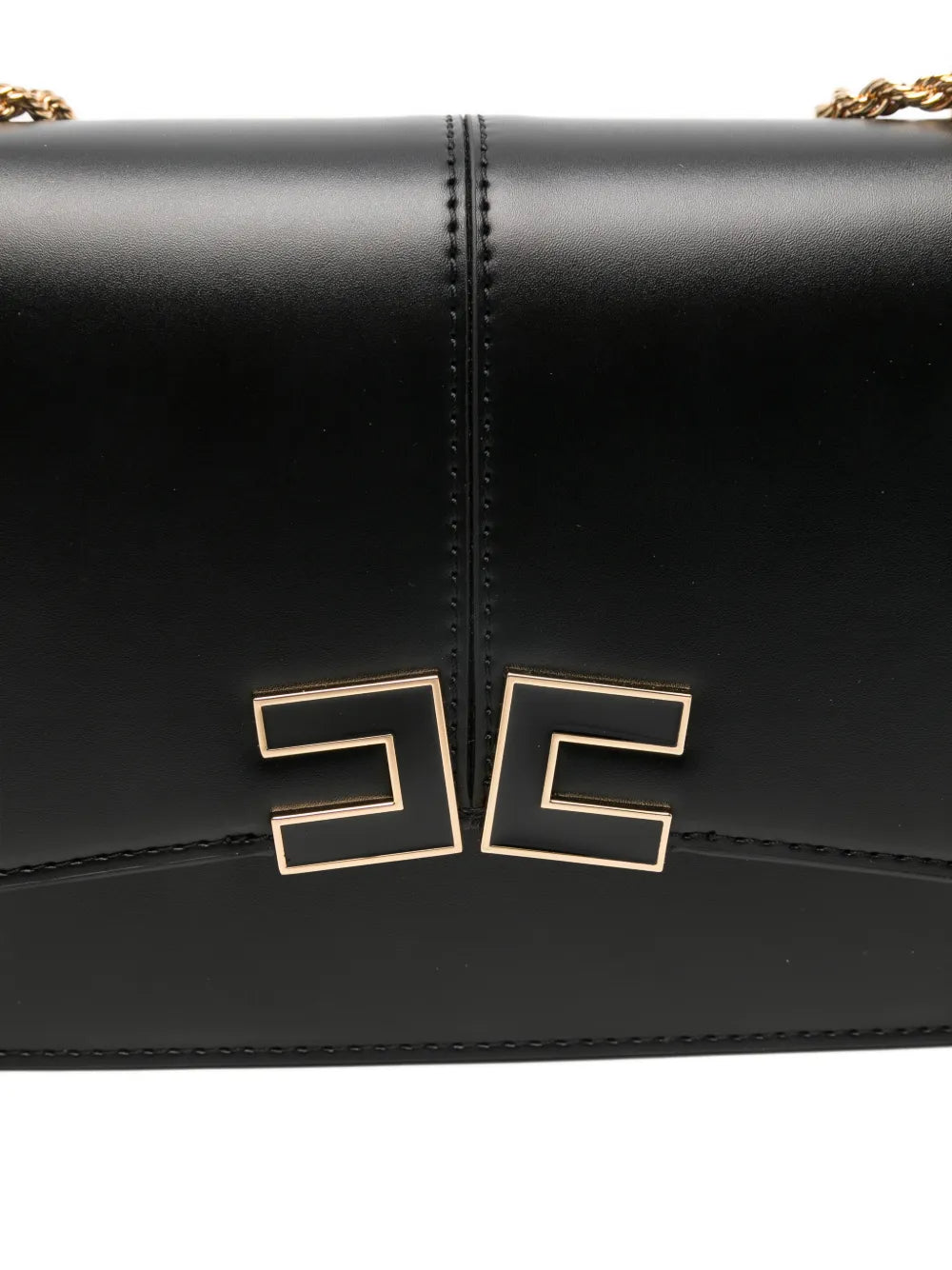Elisabetta Franchi Logo Plaque Chain Strap Mini Shoulder Bag
