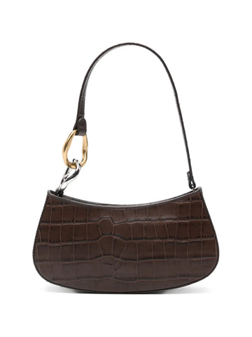 Staud Ollie Crocodile Effect Shoulder Bag
