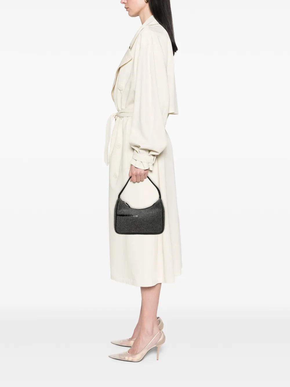 Prada Pre Owned 2013 2025 Wool Sport Shoulder Bag