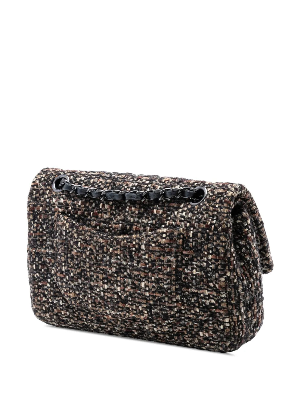 Chanel Pre Owned 2011 Medium Classic Tweed Double Flap Shoulder Bag