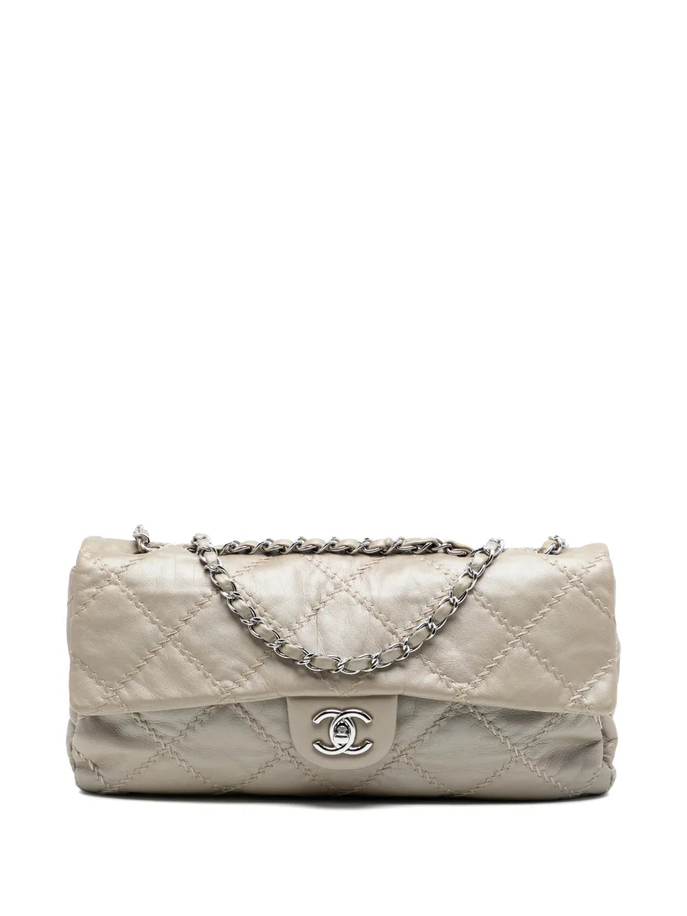 Chanel Pre Owned 2011 Jumbo Quilted Calfskin Ultra Stitch Flap Shoulder Bag