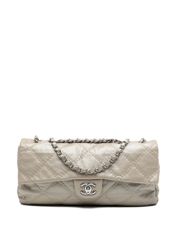 Chanel Pre Owned 2011 Jumbo Quilted Calfskin Ultra Stitch Flap Shoulder Bag