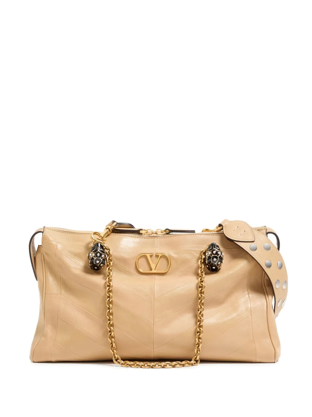 Valentino Garavani Chevron Feline Shoulder Bag