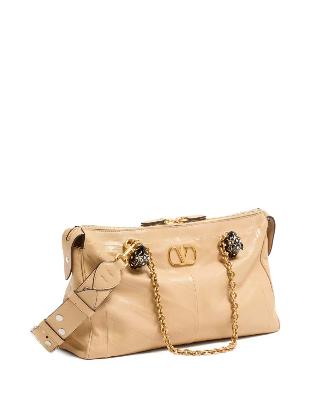 Valentino Garavani Chevron Feline Shoulder Bag