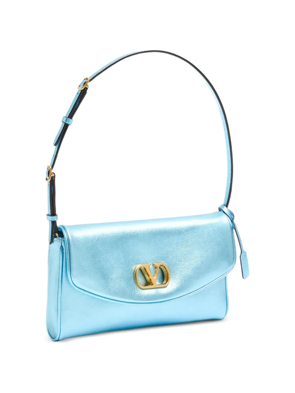 Valentino Garavani Small Devain Metallic Vlogo Shoulder Bag
