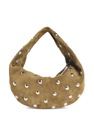 Khaite Scale Pattern Studded Olivia Shoulder Bag