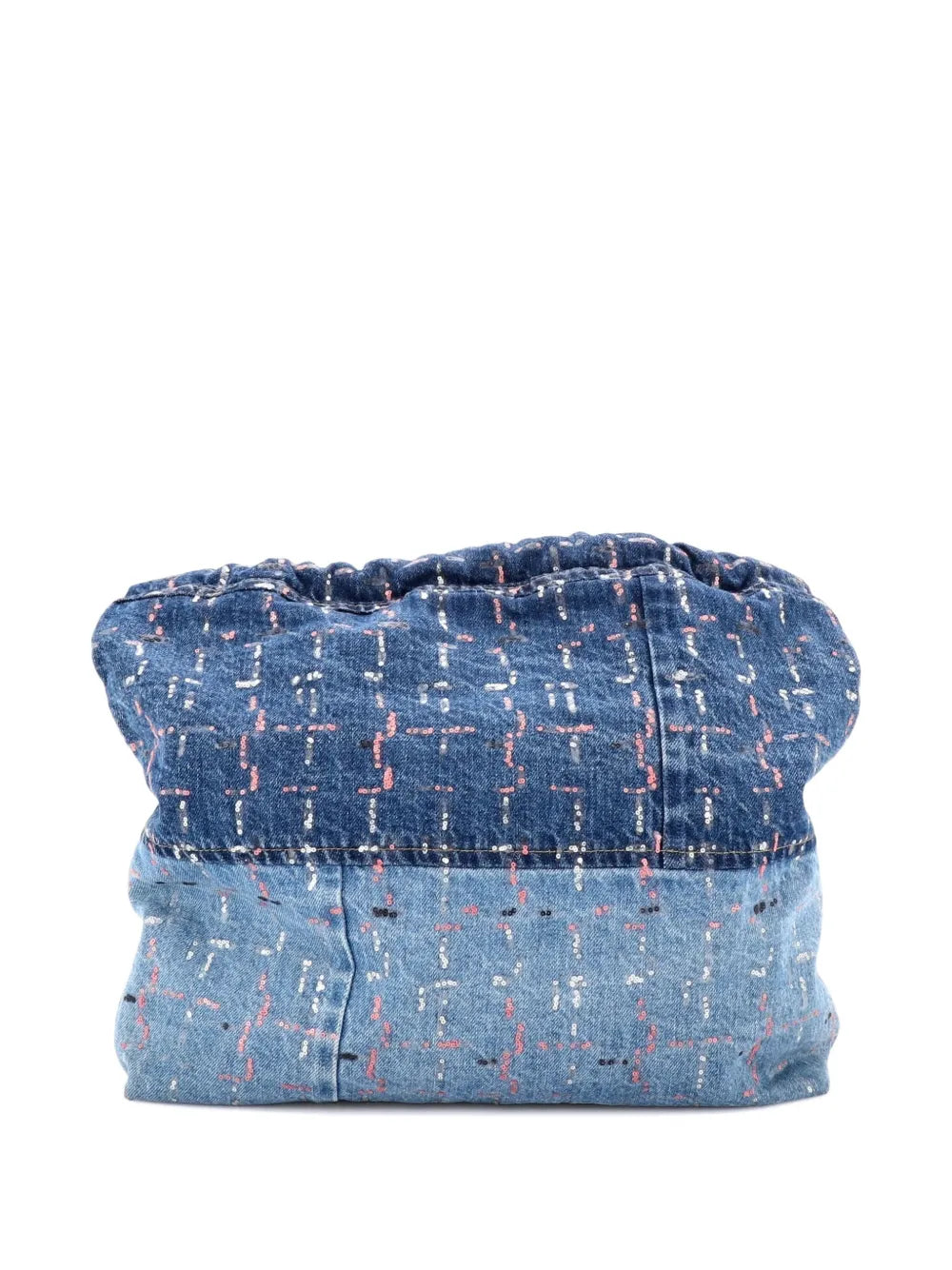 Chanel Pre Owned 22 Chain Denim With Sequins Medium Hobo Bag
