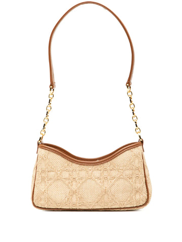 Christian Dior Pre Owned 2023 Mini Raffia Macrocannage 30 Montaigne Avenue Hobo Shoulder Bag