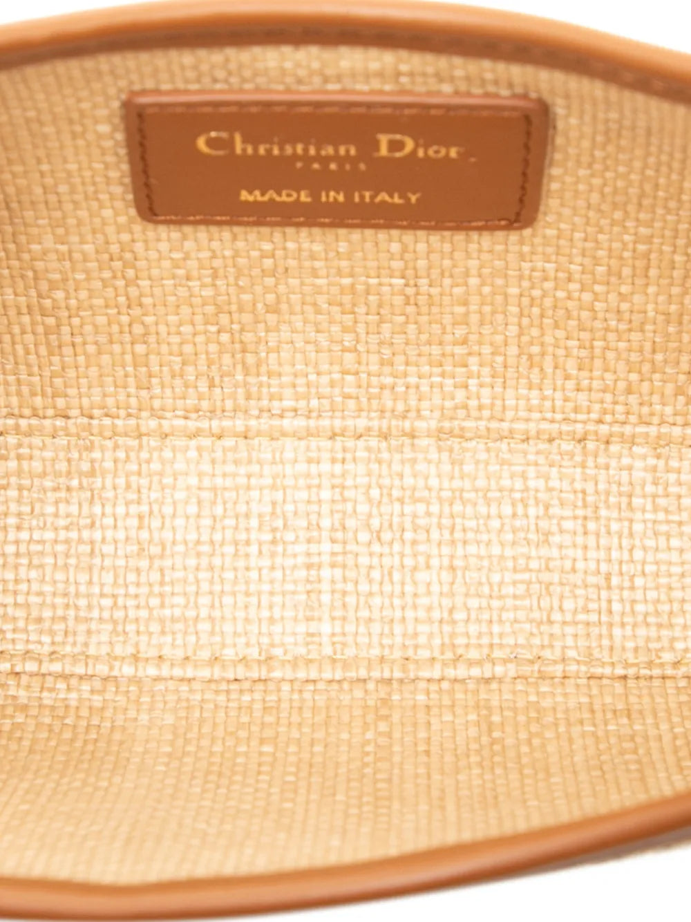 Christian Dior Pre Owned 2023 Mini Raffia Macrocannage 30 Montaigne Avenue Hobo Shoulder Bag