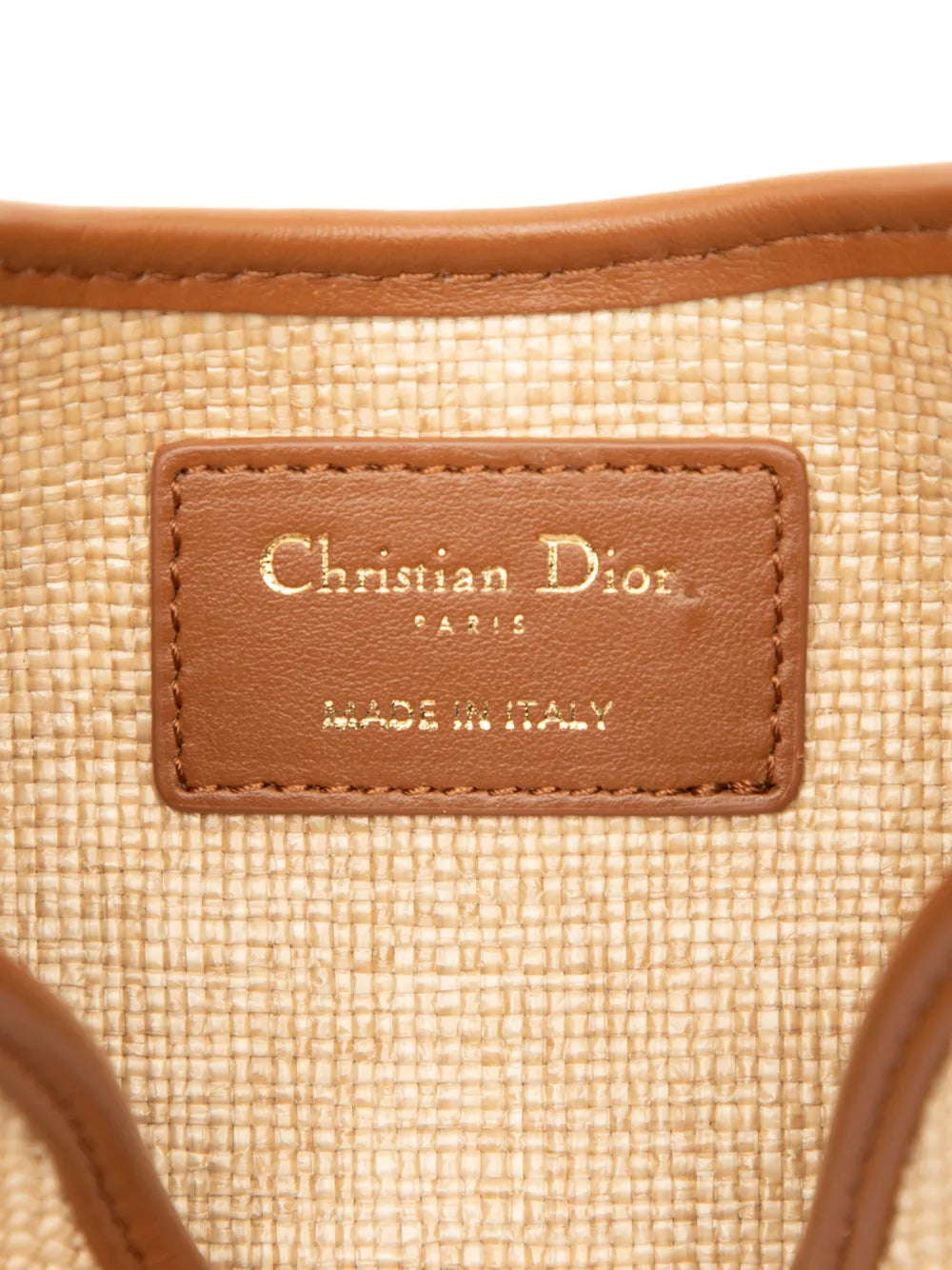 Christian Dior Pre Owned 2023 Mini Raffia Macrocannage 30 Montaigne Avenue Hobo Shoulder Bag