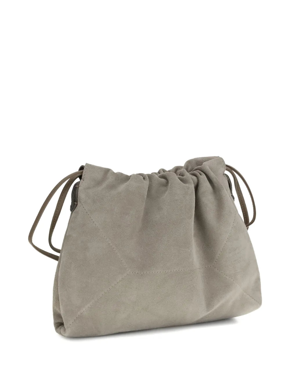 Brunello Cucinelli Drawstring Suede Shoulder Bag