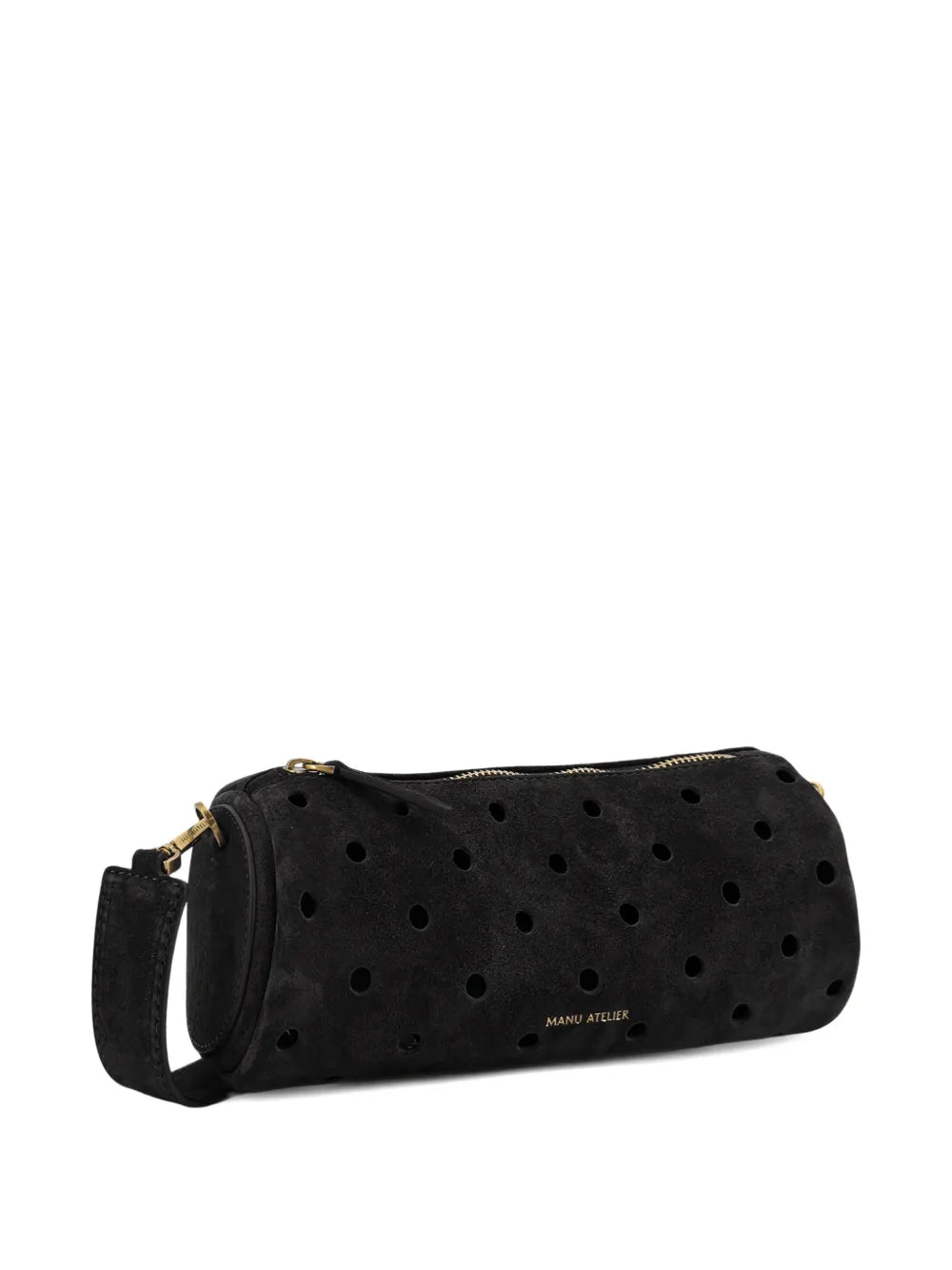 Manu Atelier Mini Cylinder Perforated Shoulder Bag