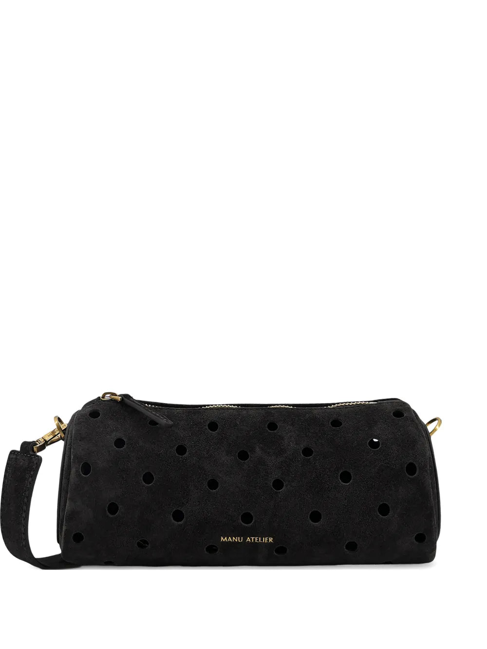 Manu Atelier Mini Cylinder Perforated Shoulder Bag