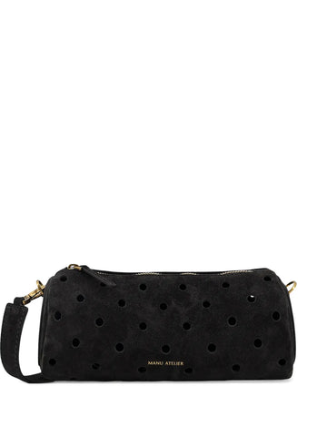 Manu Atelier Mini Cylinder Perforated Shoulder Bag